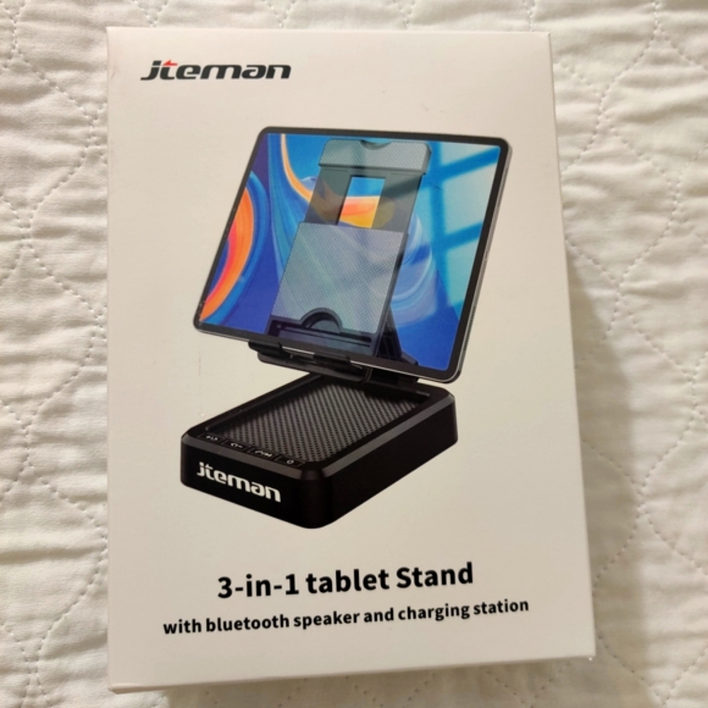New  3-in-1 Tablet Stand with Bluetooth Speaker